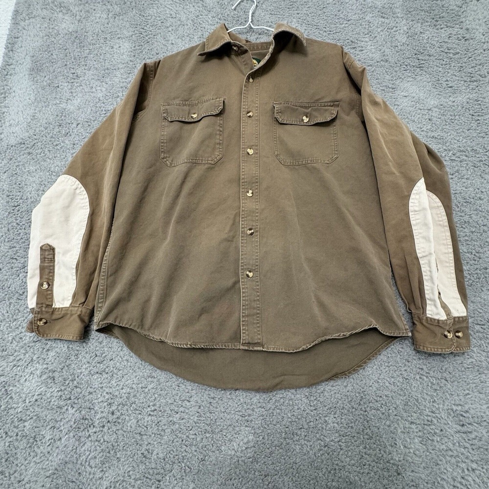 Cabela's Mens L Shooting Hunting Shirt‎ Long Sleeve Button Up